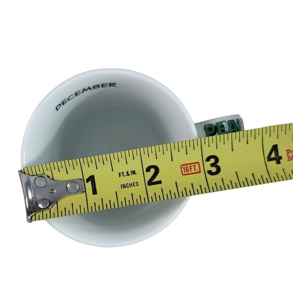 2/$15 Danbury Mint Peanuts Christmas Mug Green December Calendar Charlie Brown - Picture 8 of 9